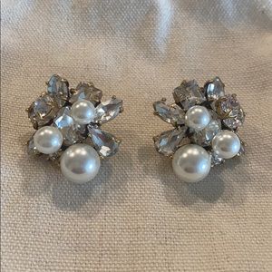 J. Crew Pearl and Crystal Earrings